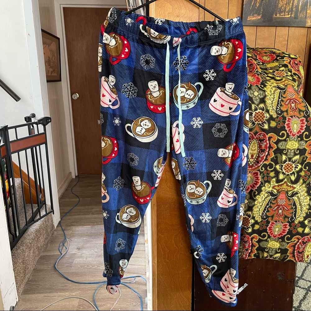 NWOT Briefly Stated  Winter Christmas PJ Bottoms Pants Sz M (8-10)